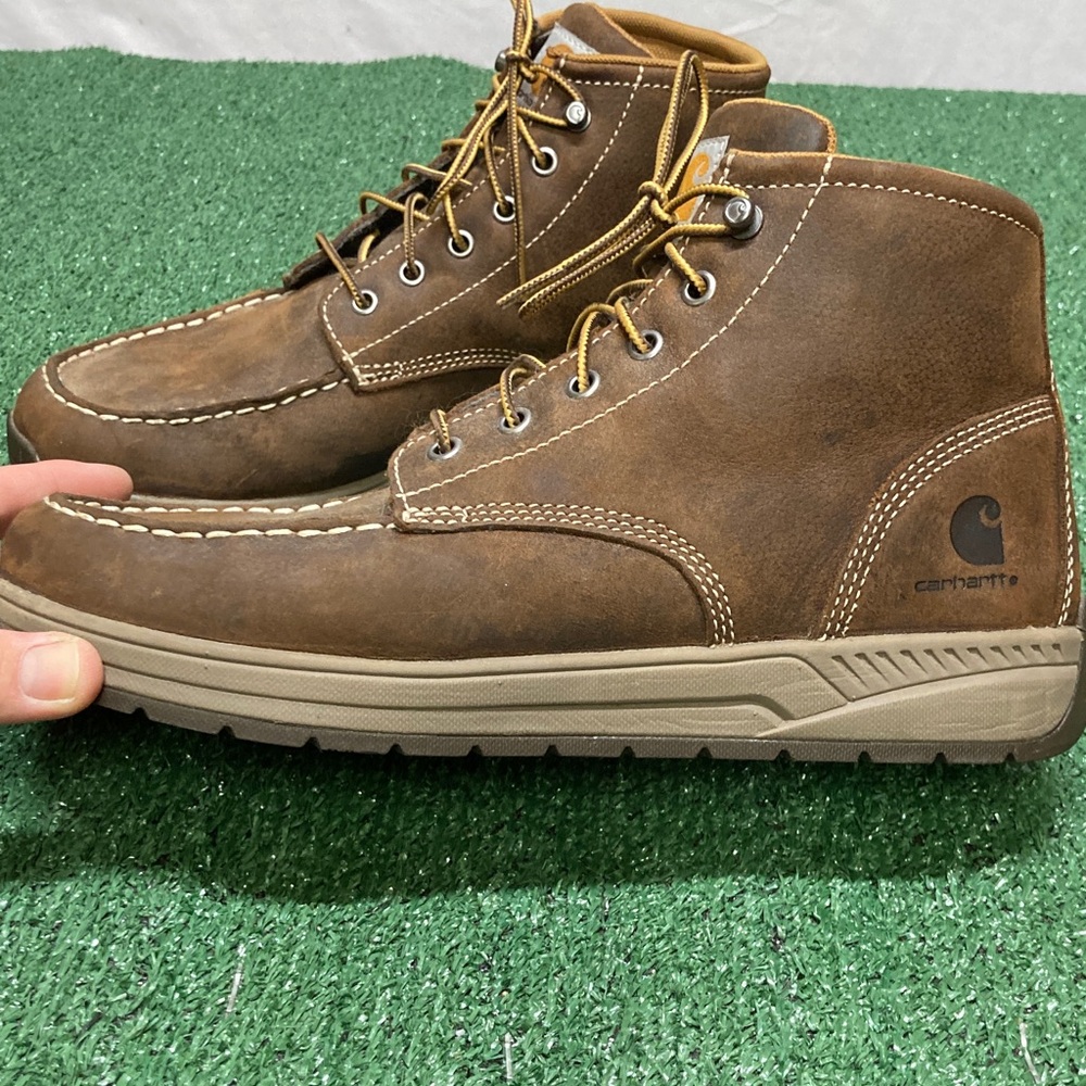 Carhartt Men's Tan Work Boots size 10.5 (OKPM-02-035) - Picture 6 of 10